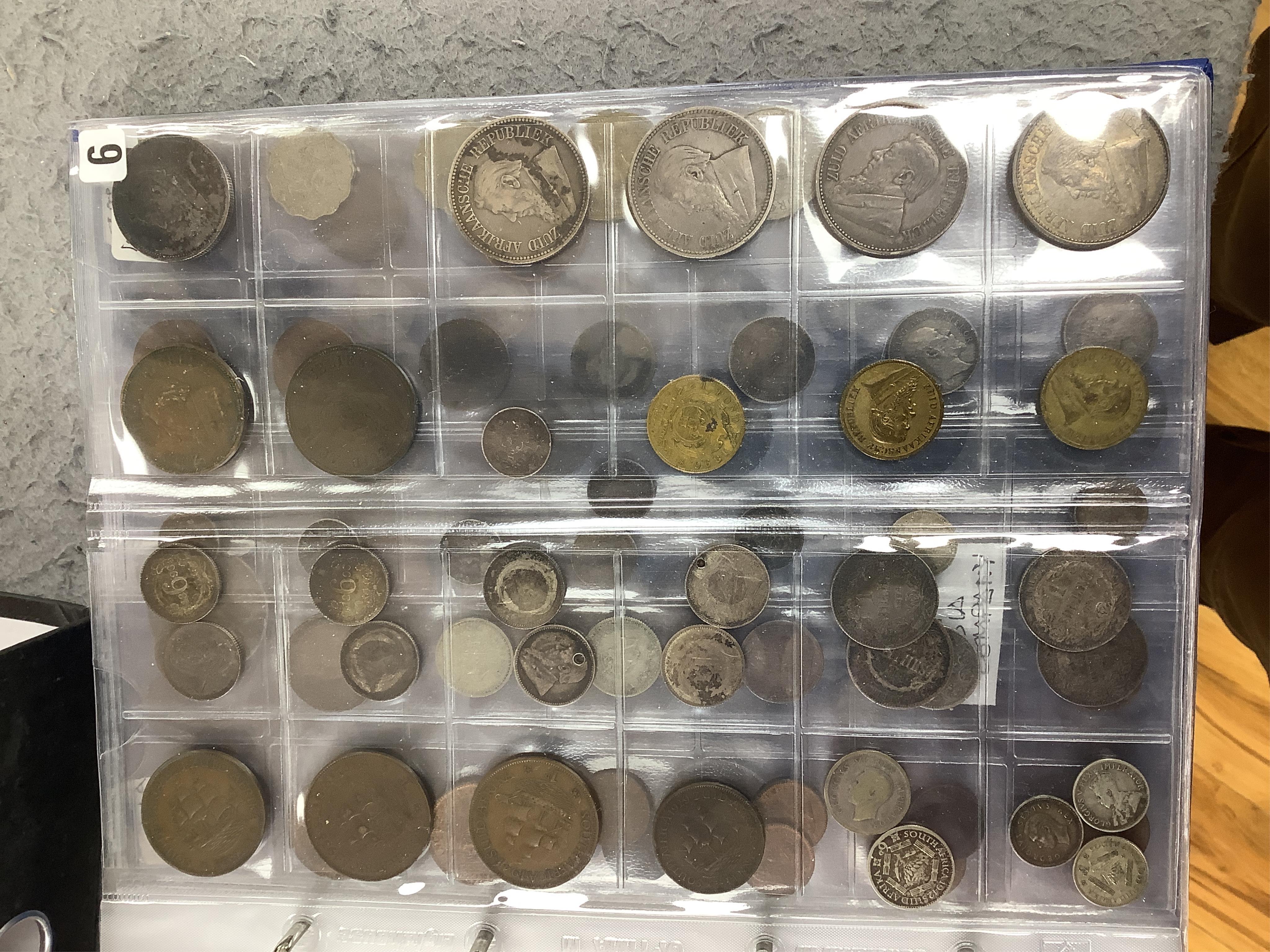 British, Commonwealth and World coins, 19th and 20th century, in an album